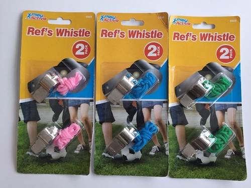 Metal whistle on - metal, coloured
