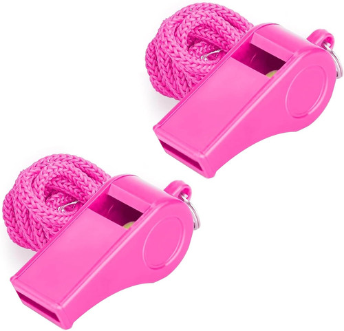 Pink whistle packs - 2,