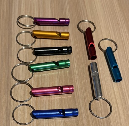 Colourful metal sports whistle - colourful,